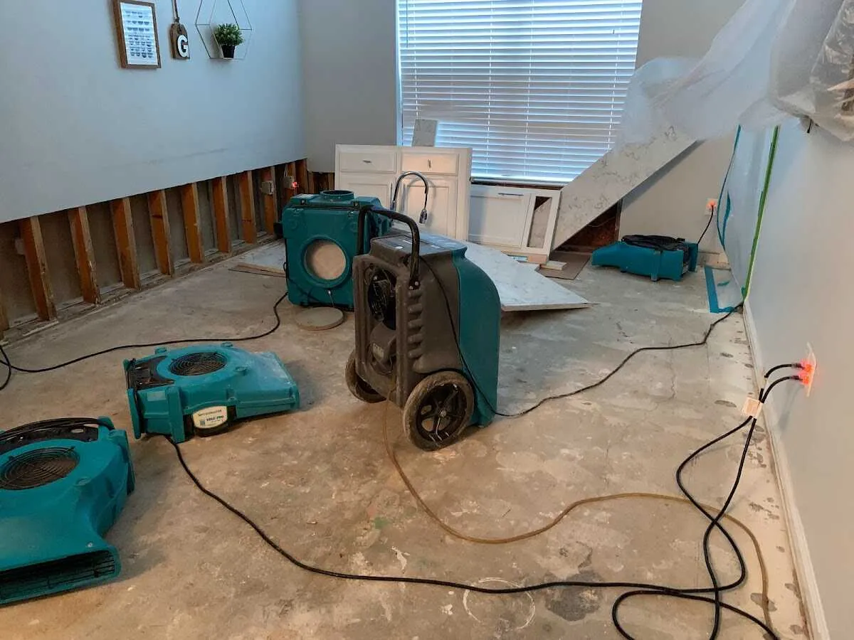 Dehumidifier in flood-cut room for Water Extraction & Removal in Elk Grove